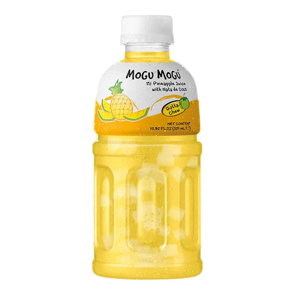 Mogu Mogu Pineapple Drink with Coconut Jelly 320 mL Exotic Drinks Snaxies Montreal Quebec Canada