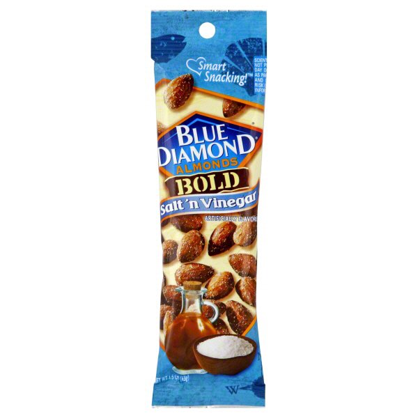 Blue Diamond BOLD Salt 'N Vinegar Almonds 43 g Montreal Quebec Canada Snaxies