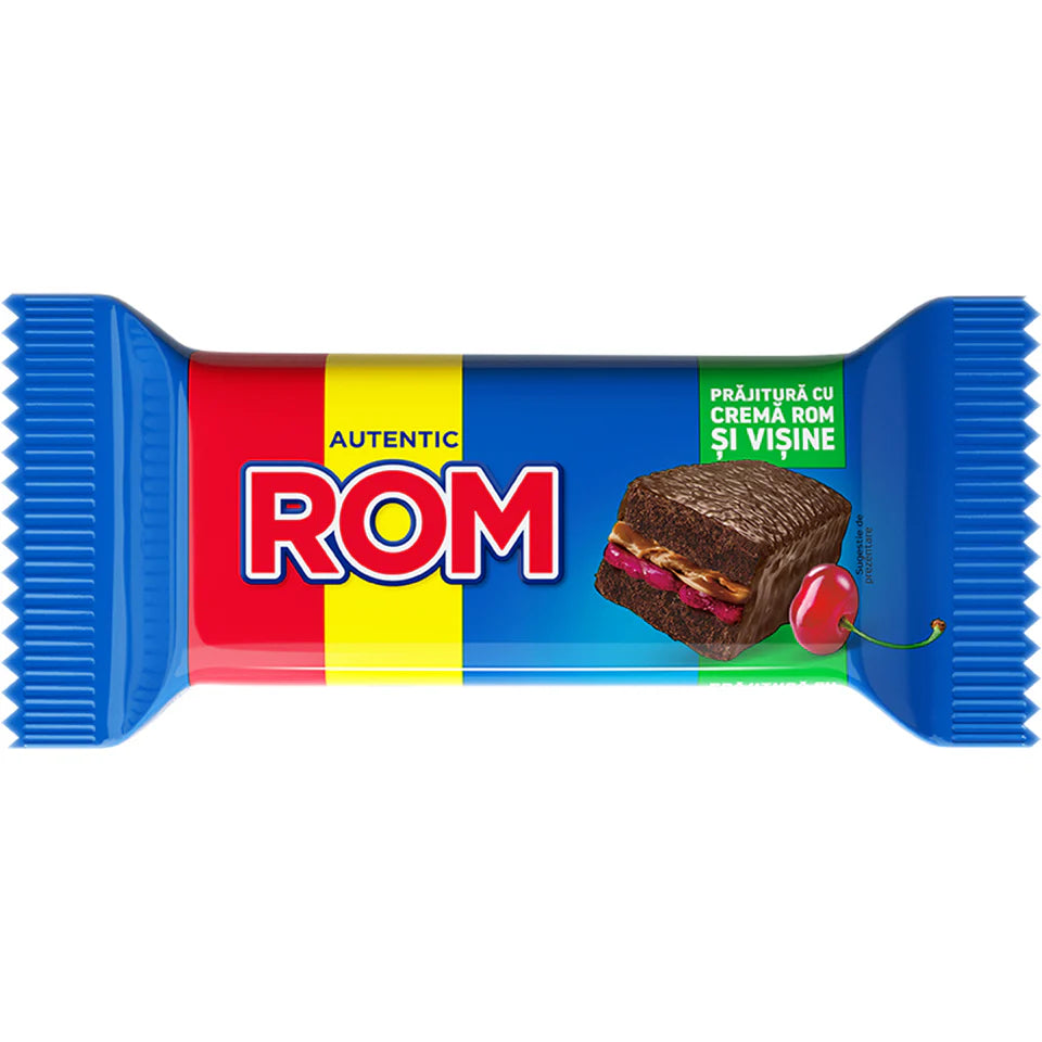 ROM Cake with Sour Cherry Filling 35 g Exotic Snacks Montreal Quebec Canada Snaxies