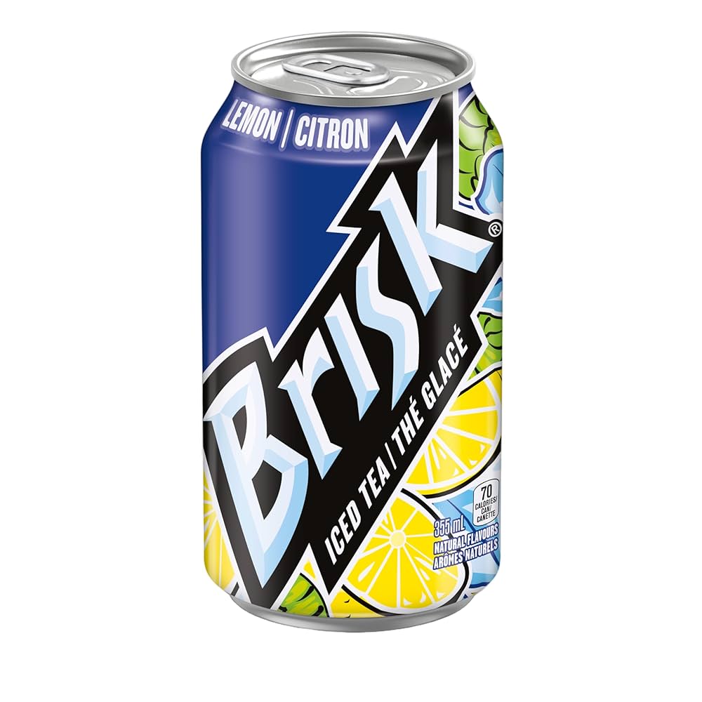Brisk Lemon Iced Tea 355 mL Exotic Drinks Montreal Quebec Canada Snaxies
