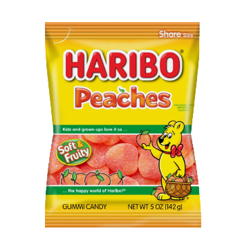 Haribo Peaches 142 g Snaxies Exotic Candy Montreal Quebec Canada