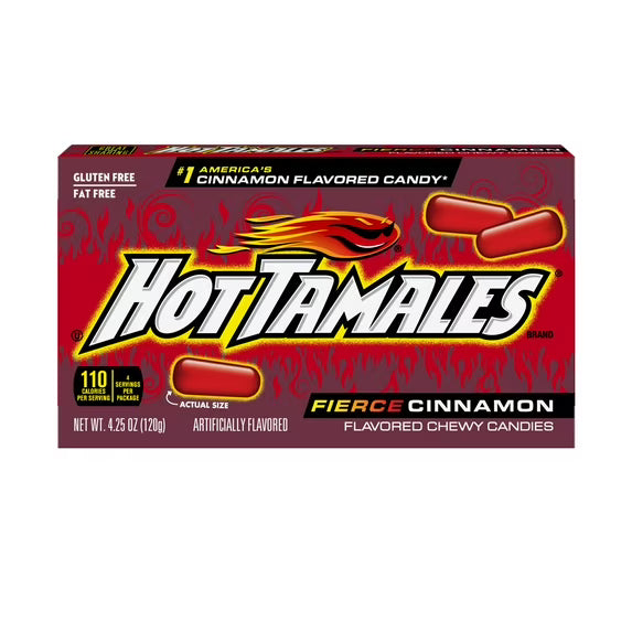 Hot Tamales Fierce Cinnamon Candy Bag 120 g Imported Exotic Candy Montreal Quebec Canada Snaxies