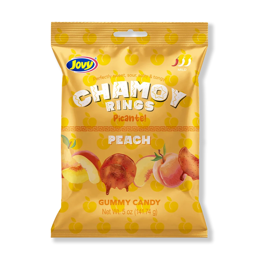 Jovy Chamoy Peach Rings 142 g Imported Exotic Candy Montreal Quebec Canada Snaxies