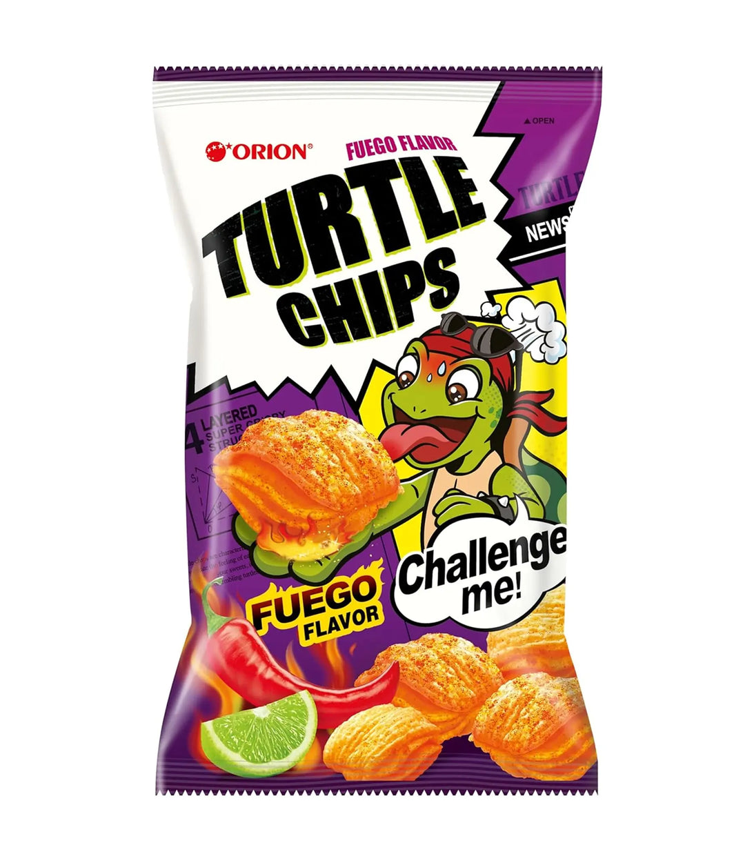 Orion Turtle Fuego Chips 160 g Snaxies Exotic Snacks Montreal Quebec Canada