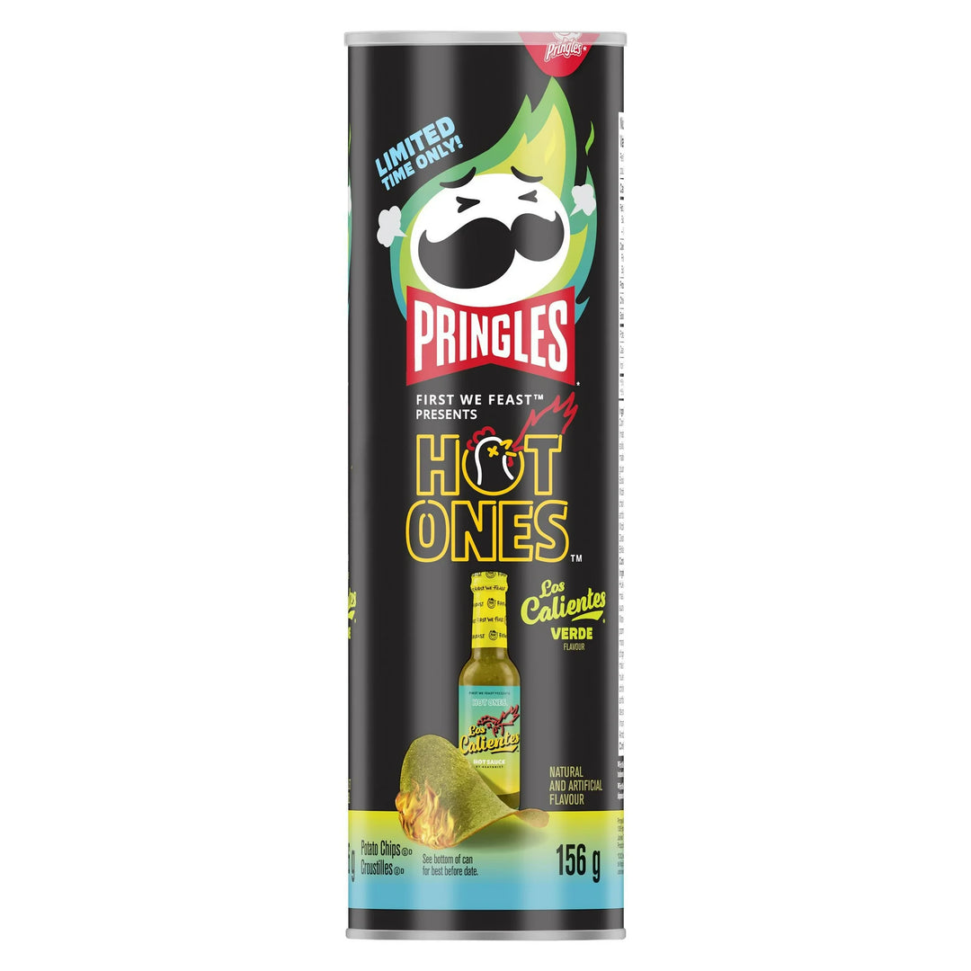 Pringles Hot Ones Los Calientes Verde 156 g Exotic Snacks Snaxies Montreal Quebec Canada