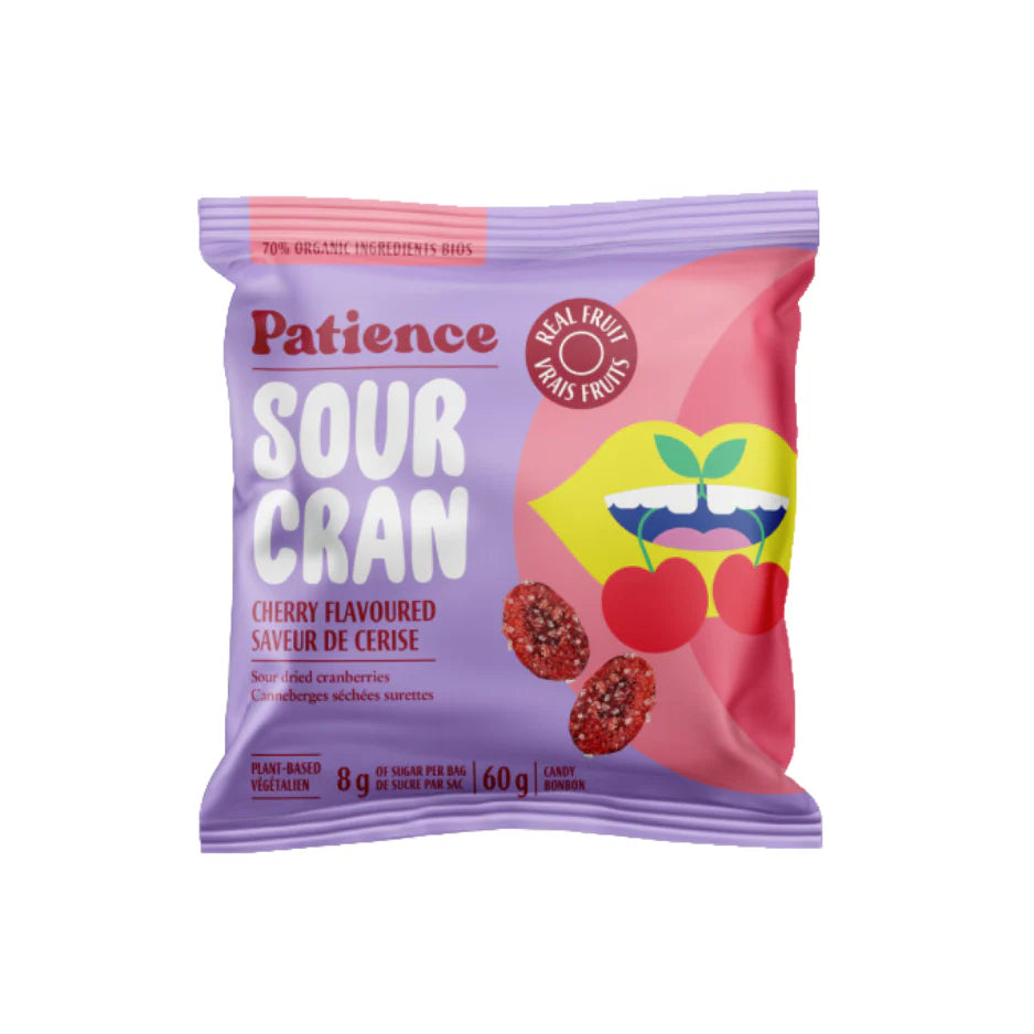 SourCran Sour Dried Cranberries Cherry 60 g Snacks Snaxies Montreal Quebec Canada