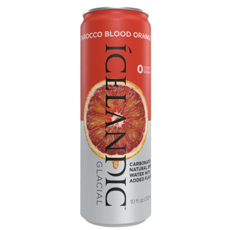 Icelandic Glacial Tarocco Blood Orange Sparkling Water Can 330 mL Snaxies Exotic Drink Montreal Quebec Canada