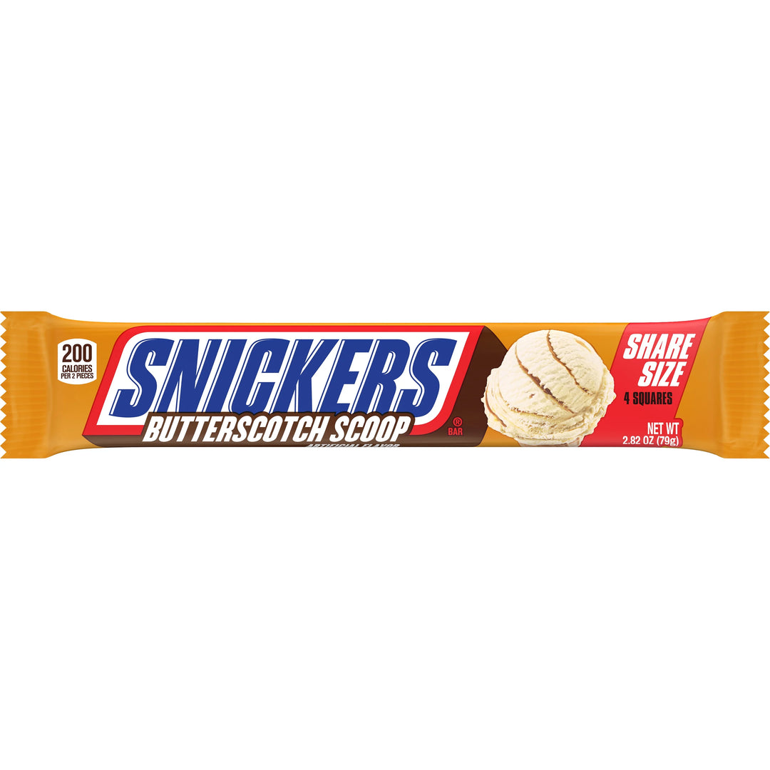 Snickers Butterscotch Scoop Share Size Chocolate Bar 79 g Exotic Snacks Snaxies Montreal Quebec Canada