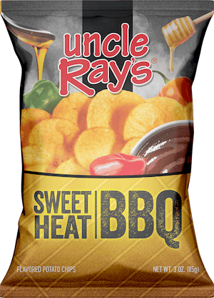 Uncle Ray's Sweet Heat Barbecue Potato Chips 85 g Exotic Snacks Snaxies Montreal Quebec Canada