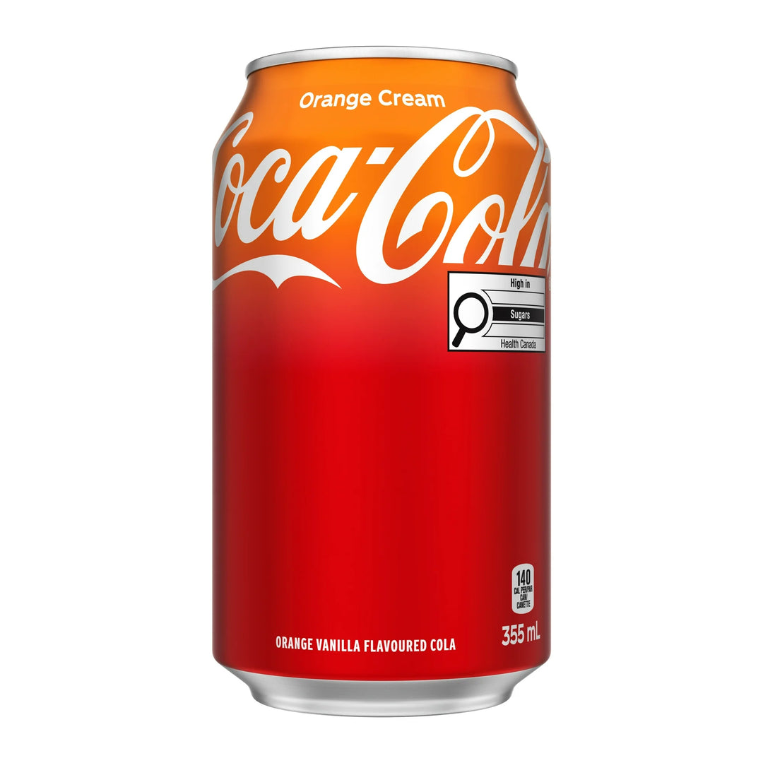 Coca-Cola Orange Cream Can 355 mL Snaxies Drinks Montreal Quebec Canada