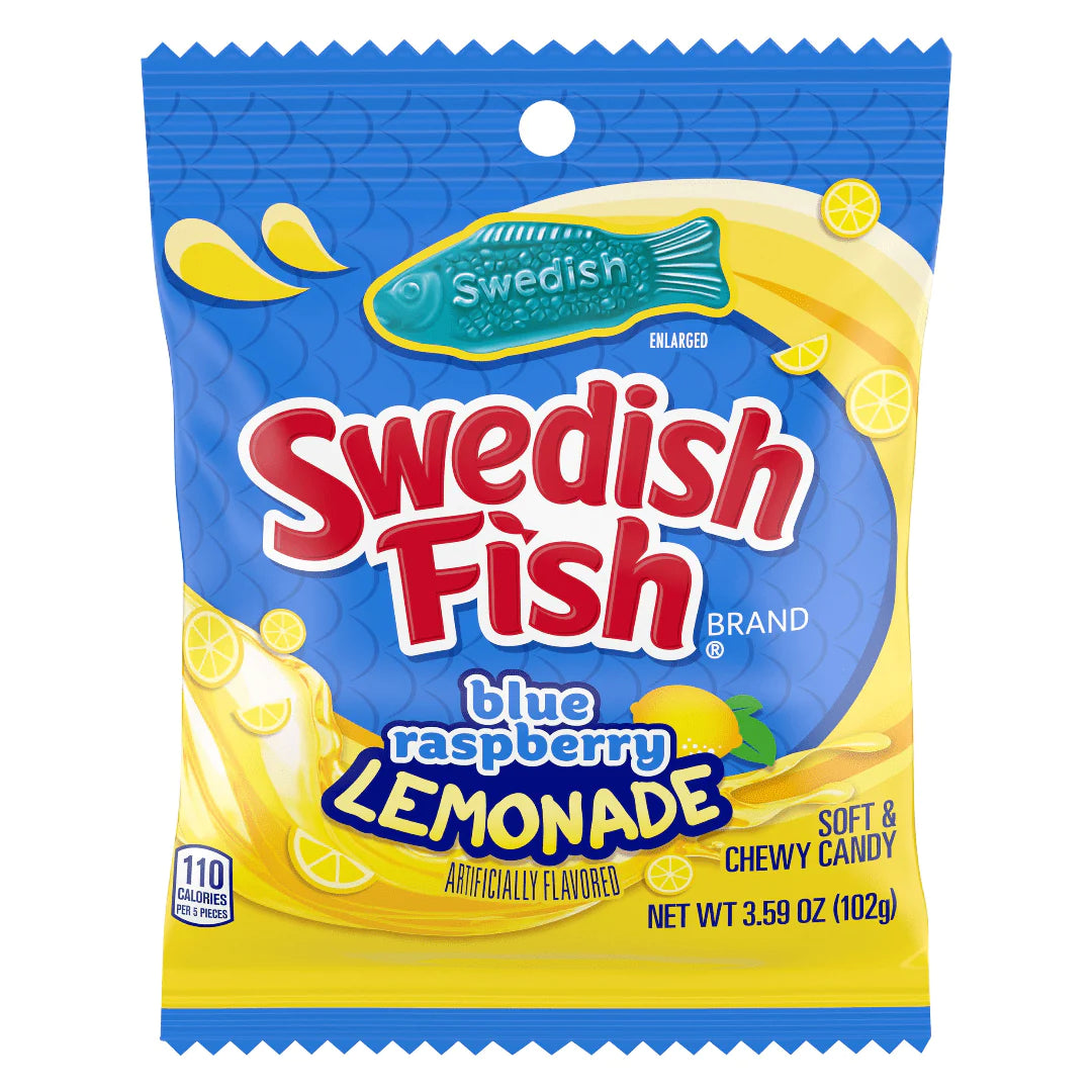 Swedish Fish Blue Raspberry Lemonade 102 g Snaxies Exotic Snacks Montreal Quebec Canada