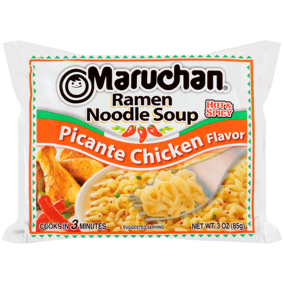 Maruchan Ramen Noodle Soup Pack Picante Chicken 85 g Exotic Snacks Montreal Quebec Canada Snaxies