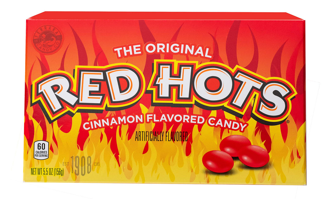 Ferrara Red Hots Theatre Box 156 g Snaxies Exotic Snacks Montreal Quebec Canada