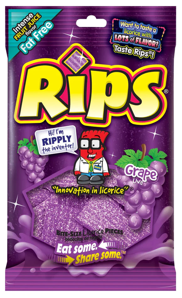 Rips Grape 113g Snaxies Exotic Candy Montreal Quebec Canada
