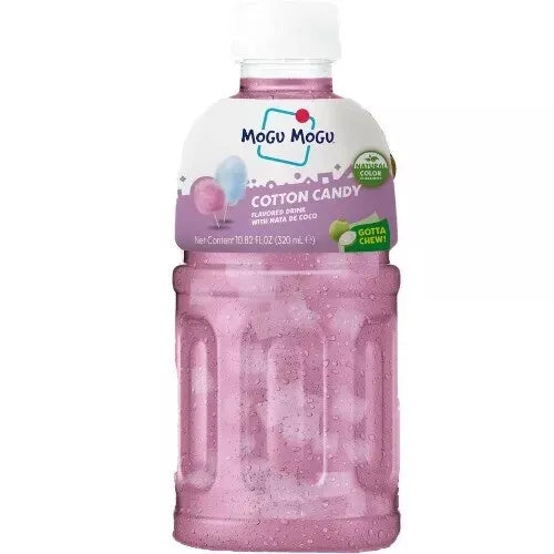 Mogu Mogu Cotton Candy with Coconut Jelly 320 mL Snaxies Exotic Drinks Montreal Quebec Canada