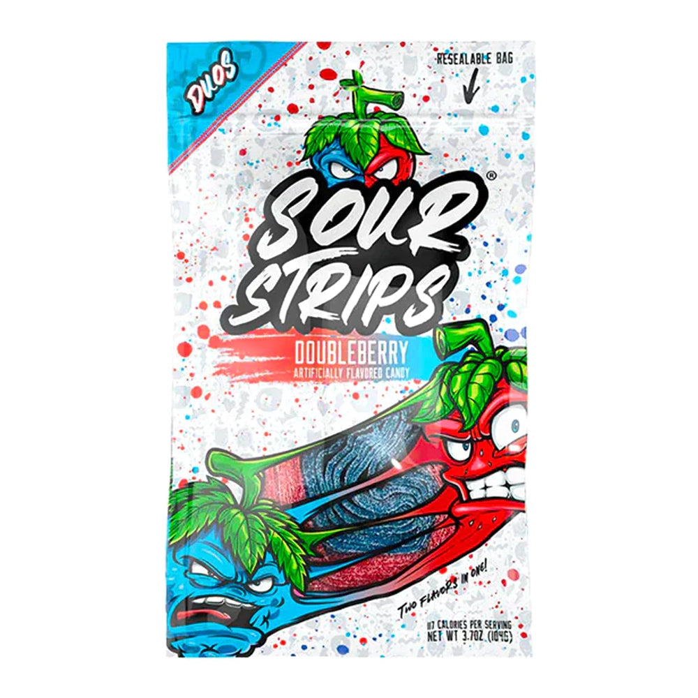 Sour Strips Doubleberry 96 g Snaxies Exotic Snacks Montreal Quebec Canada
