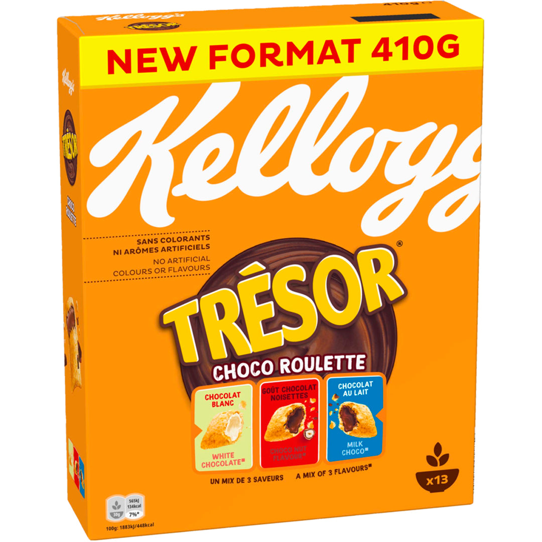 Kellogg's Trésor Choco Roulette Cereal 410 g Snaxies Exotic Cereal Montreal
