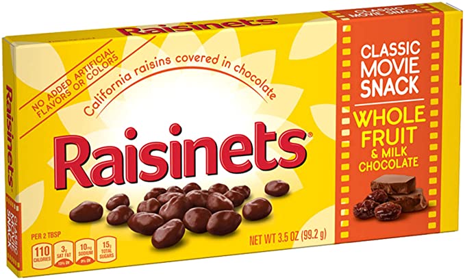 Raisinettes Theatre Box 87.8 g Snaxies Exotic Chocolate Montreal Canada