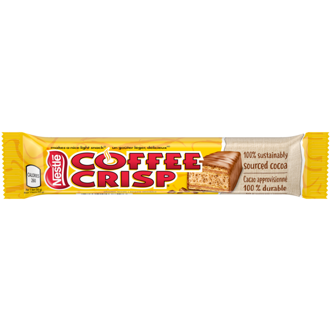 Coffee Crisp Chocolate Bar 50 g Snaxies Exotic Snacks Montreal Quebec Canada