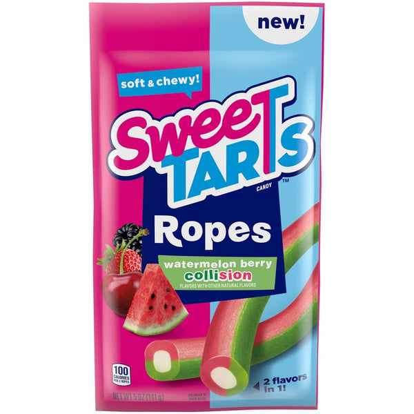 SweeTARTS Ropes Collision Watermelon Berry 141 g Snaxies Exotic Candy Montreal Canada