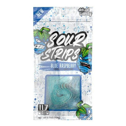 Sour Strips Blue Raspberry 96 g Snaxies Exotic Candy Montreal Canada