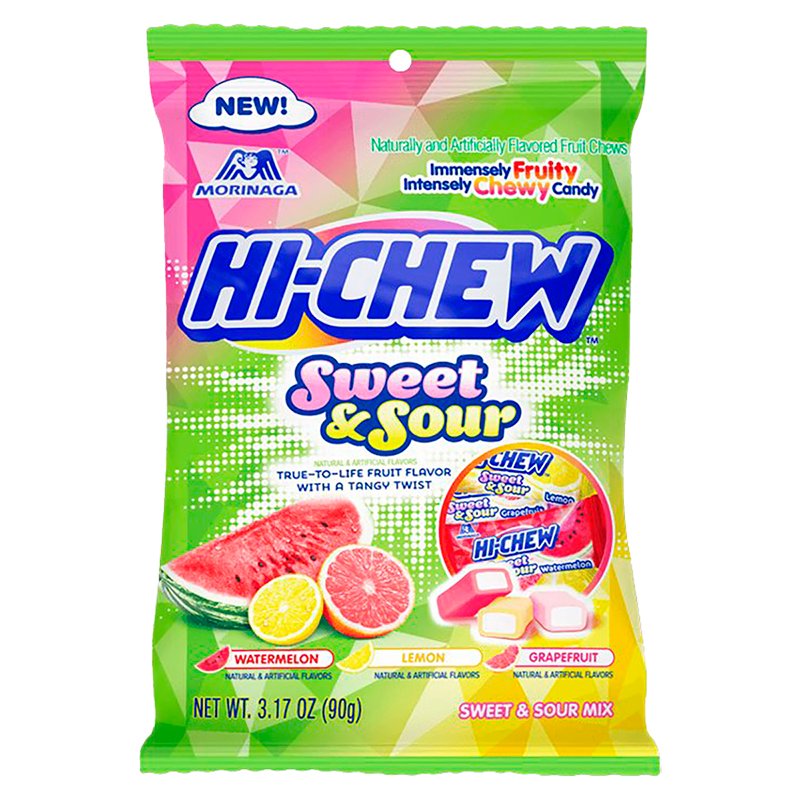 Hi-Chew Sweet & Sour Mix Bag 90 g Snaxies Exotic Candy Montreal Quebec Canada