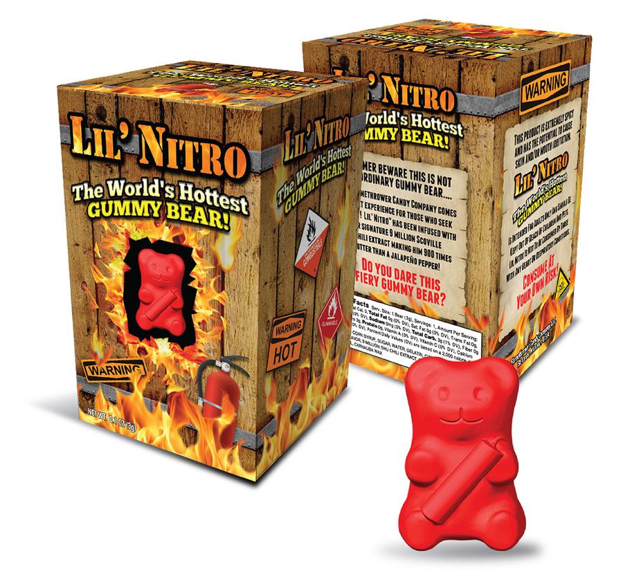 Lil Nitro World's Hottest Gummy Bear Candy 3 g Snaxies Exotic Candy Montreal Canada