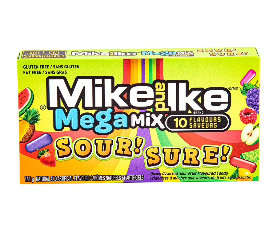 Mike & Ike MegaMix Sour 120 g Snaxies Exotic Candy Montreal Canada