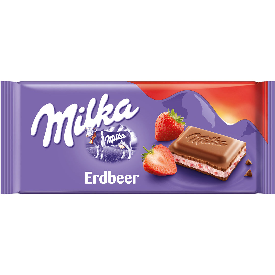 Milka Strawberry Chocolate Bar - Snaxies