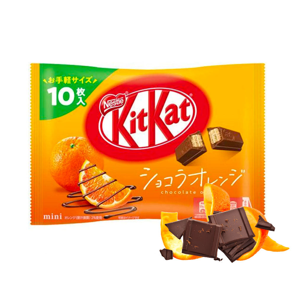 Nestle Kit Kat Mini Chocolate Orange (8 pieces) Imported Exotic Snack Montreal Quebec Canada Snaxies