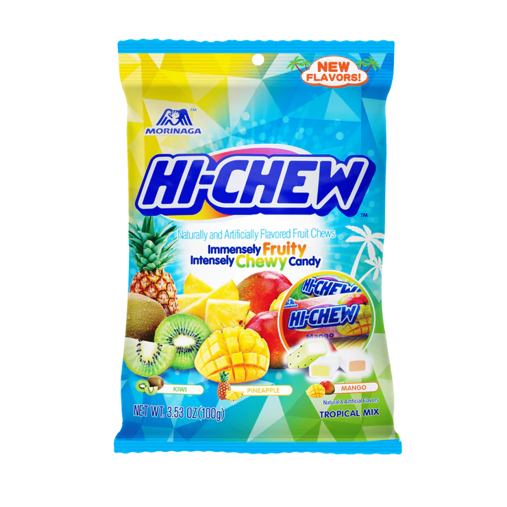 Hi-Chew Tropical Mix 100 g Snaxies Exotic Candy Montreal Quebec Canada