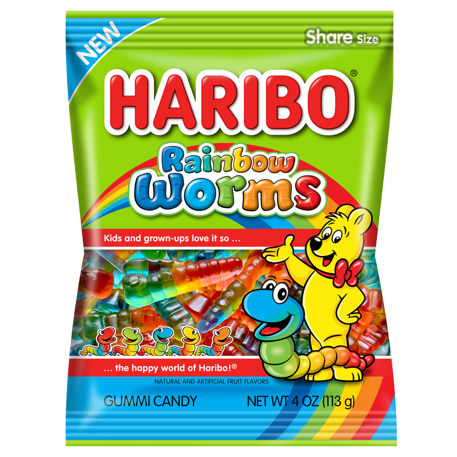 Haribo Rainbow Worms 142 g Snaxies Exotic Candy Montreal Quebec Canada