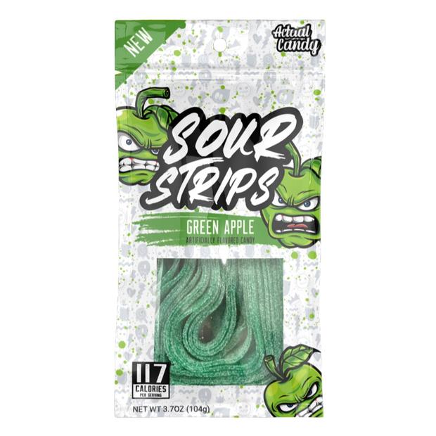 Sour Strips Green Apple 104 g Snaxies Exotic Candy Montreal Canada