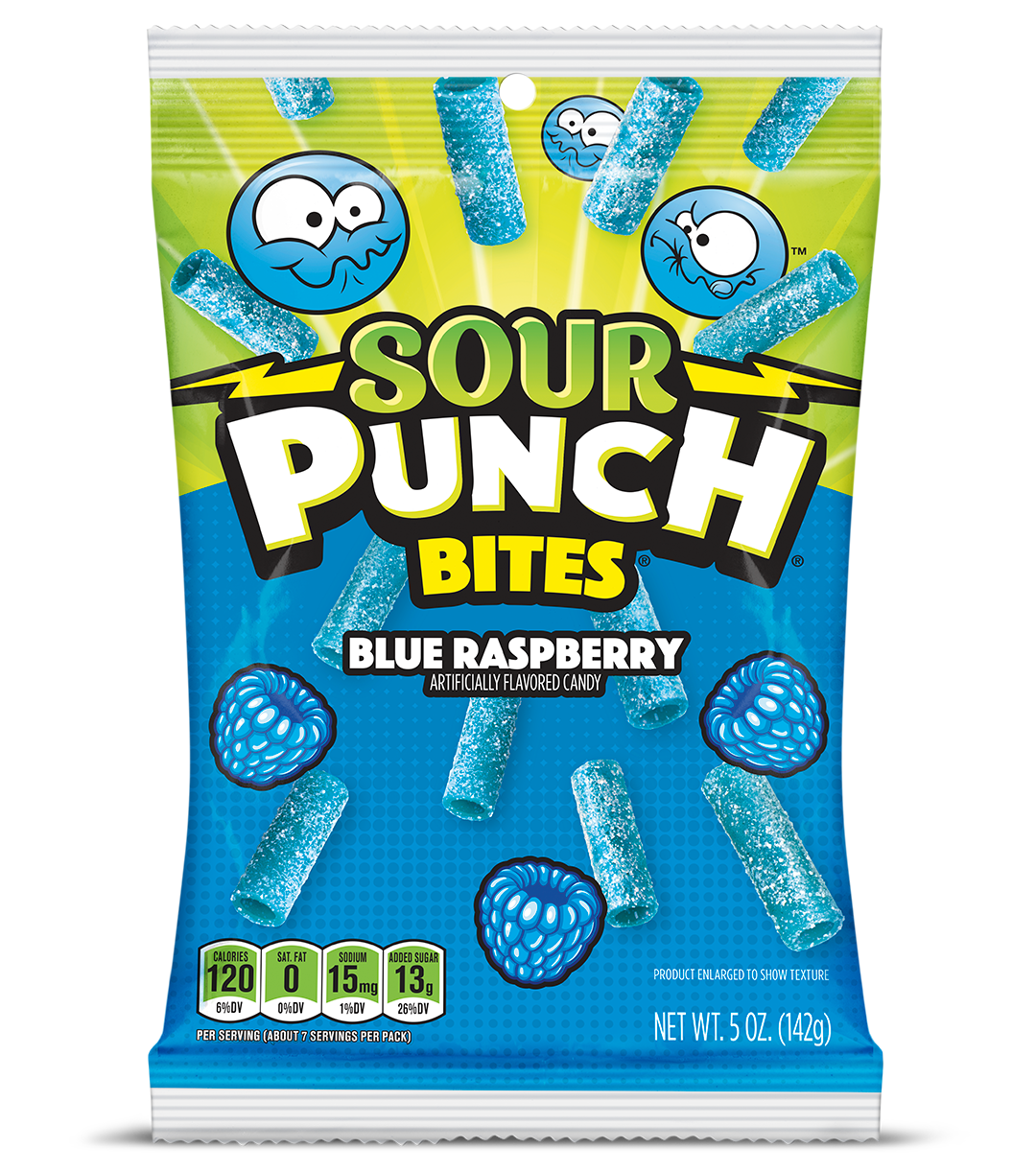 Sour Punch Bites Blue Raspberry 142 g Snaxies Exotic Candy Canada