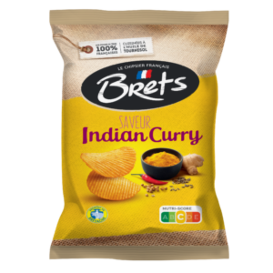 Brets Chips Indian Curry Flavour 125 g - Exotic Chips - Europe - Snaxies Montreal Canada