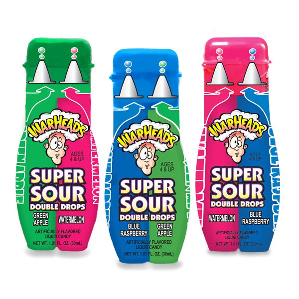 Warheads Double Drops Liquid Candy 30 ml Snaxies Exotic Candy Montreal Canada