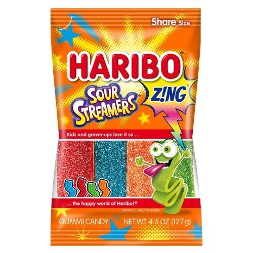 Haribo Zing Sour Streamers 127 g Snaxies Exotic Candy Montreal Quebec Canada
