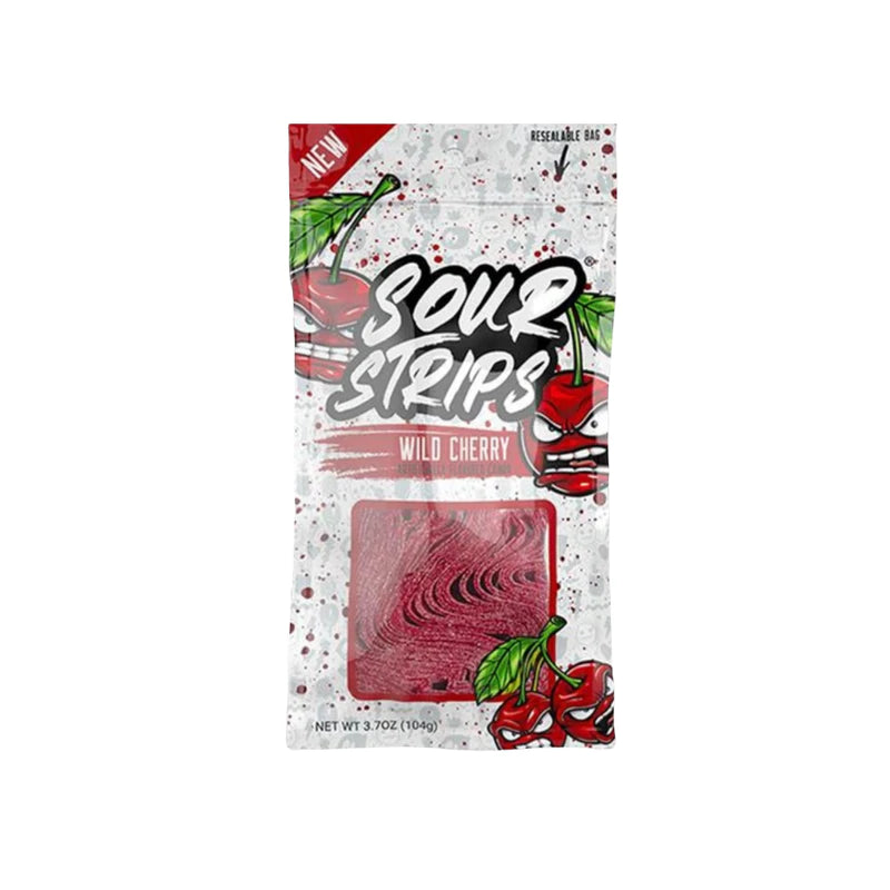 Sour Strips Wild Cherry 109 g Snaxies Exotic Candy Montreal Canada
