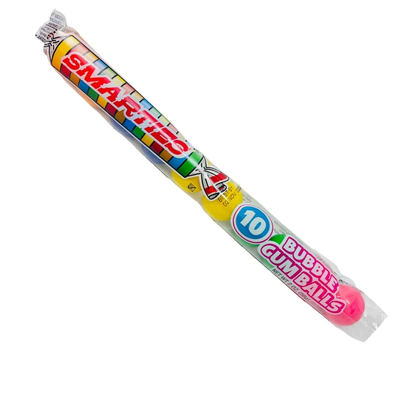 Smarties Bubble Gumballs 56 g Snaxies Exotic Gum Montreal Canada