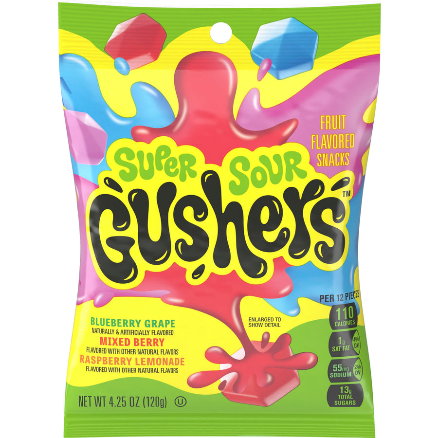 Fruit Gushers Super Sour Berry 120 g Snaxies Exotic Candy Montreal Quebec Canada