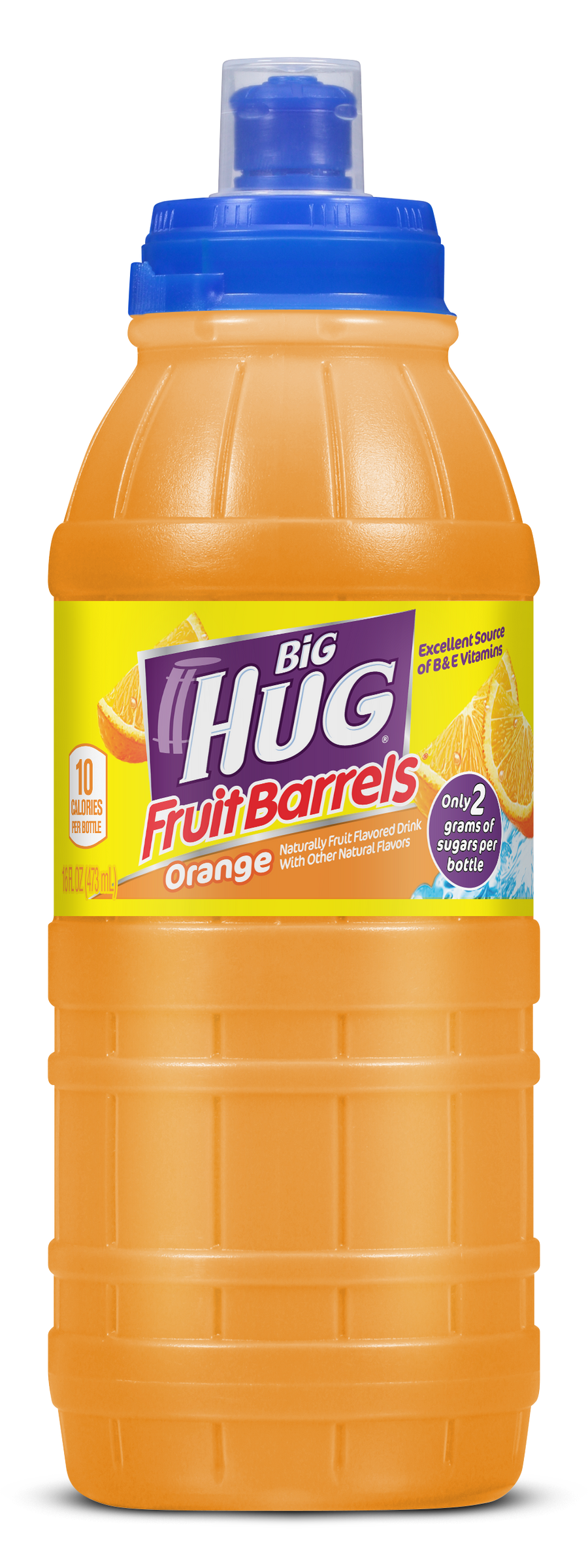 Big Hug Fruit Barrel Orange Sports Cap 473 mL Exotic Drink Snaxies Montreal Quebec Canada 