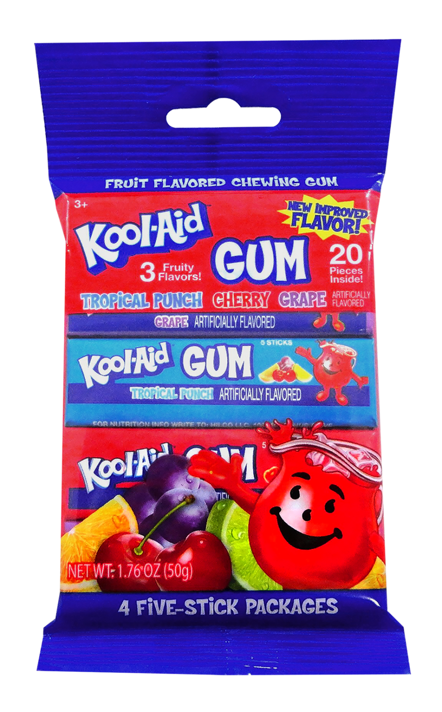 Kool-Aid 4PK Gum 50 g Exotic Chew-gum Snaxies Montreal Quebec Canada 
