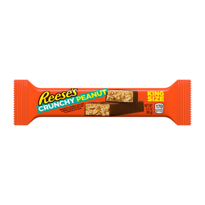 Reese's Crunchy Peanut King Size Bar 90 g Snaxies Exotic Snacks Montreal Quebec Canada