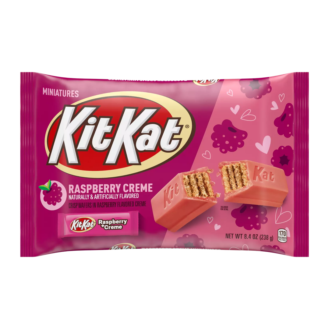 Kit Kat Raspberry Creme Miniatures Candy Bars 238 g Exotic Snacks Montreal Quebec Canada Snaxies
