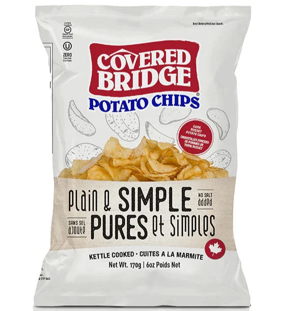 Covered Bridge Plain & Simple 170 g Chips Snaxies Montreal Quebec Canada