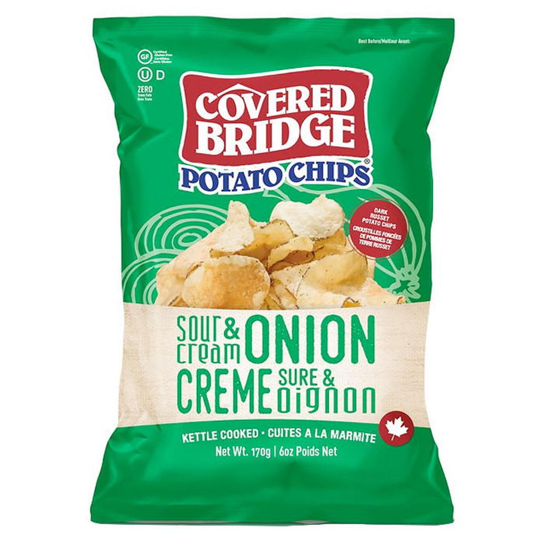 Covered Bridge Sour Cream & Onion 170 g Chips Snaxies Montreal Quebec Canada