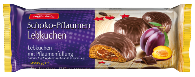 Stieffenhofer Chocolate Plum Gingerbread 200 g Snaxies Exotic Snack Montreal Quebec Canada