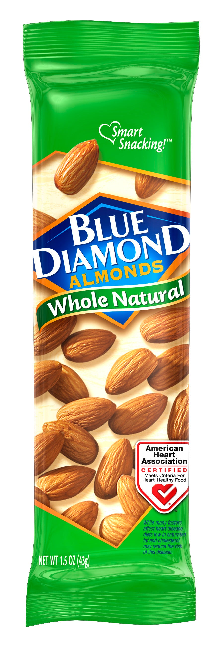 Blue Diamond Whole Natural Almonds 43 g Exotic Snacks Snaxies Montreal Quebec Canada 