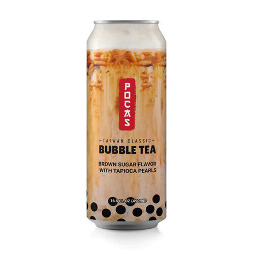 Pocas Bubble Tea Brown Sugar Flavour 490 ml Exotic Drinks Snaxies Montreal Quebec Canada