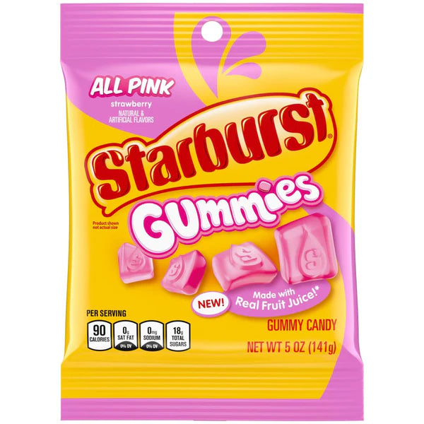 Starburst AllPink Gummies 141 g Exotic Snacks Snaxies Montreal Quebec Canada